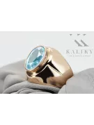 Ring Vintage Aquamarine Style Originálny vintage 14k Produkt s ružovým zlatom VRC296R